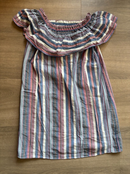 Parker Dresses & Skirts - Parker Off-Shoulder Striped Mini Dress in Blue, pink and orange - size S